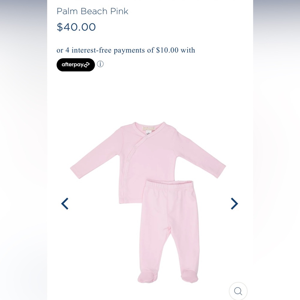 The Beaufort Bonnet Company. 3 month Cameron Cross-front set. Palm Beach pink.